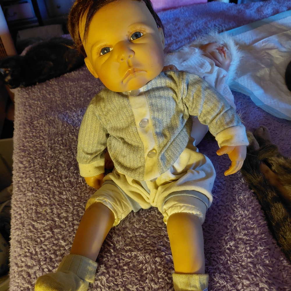 Striped Baby Doll with Cream Outfit